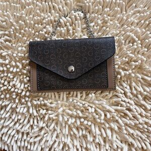 Guess Black and Tan Chain Wallet